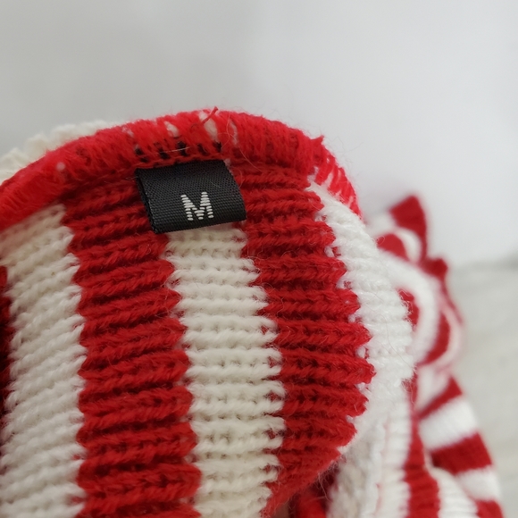 NEW BOBIBI Red Striped Dog Sweater Christmas Santa Pet Cat Winter Knitwear Warm - Picture 8 of 9